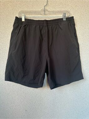 Buck Mason Black Nylon Stretch Shorts Elastic Waist Size 34, AS-IS